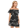 Music Notes Black Ruffle Dress