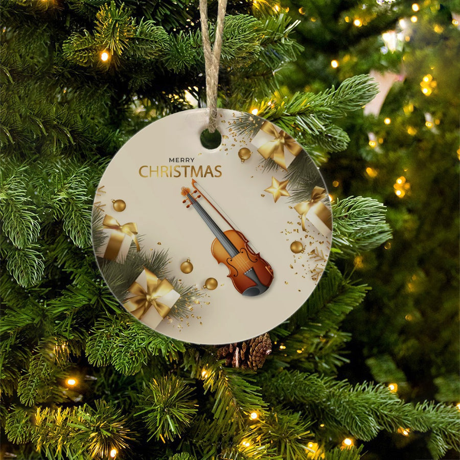 Round Christmas Ceramic endant