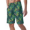 Guitar Floral Green Casual Shorts