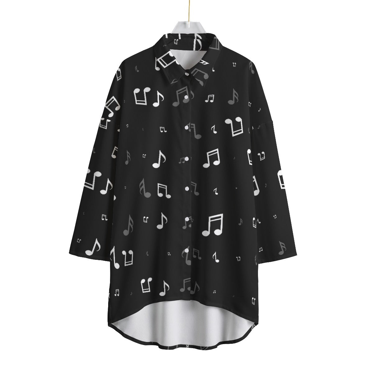 Music Notes Chiffon Shirt
