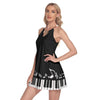 Music Piano Keys Round Neck Dress