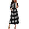 Piano Keys Black Elastic Waist Dress