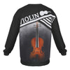 Violin Art Black Sweatshirt