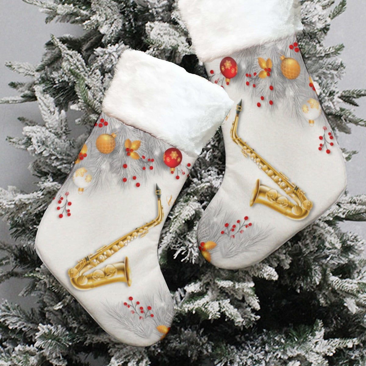 Saxophone Christmas Socks