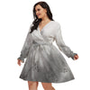 Musical Grey Plus Size Dress