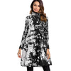 All-Over Print Women's High Neck Dress With Long Sleeve