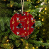 Round Christmas Ceramic endant