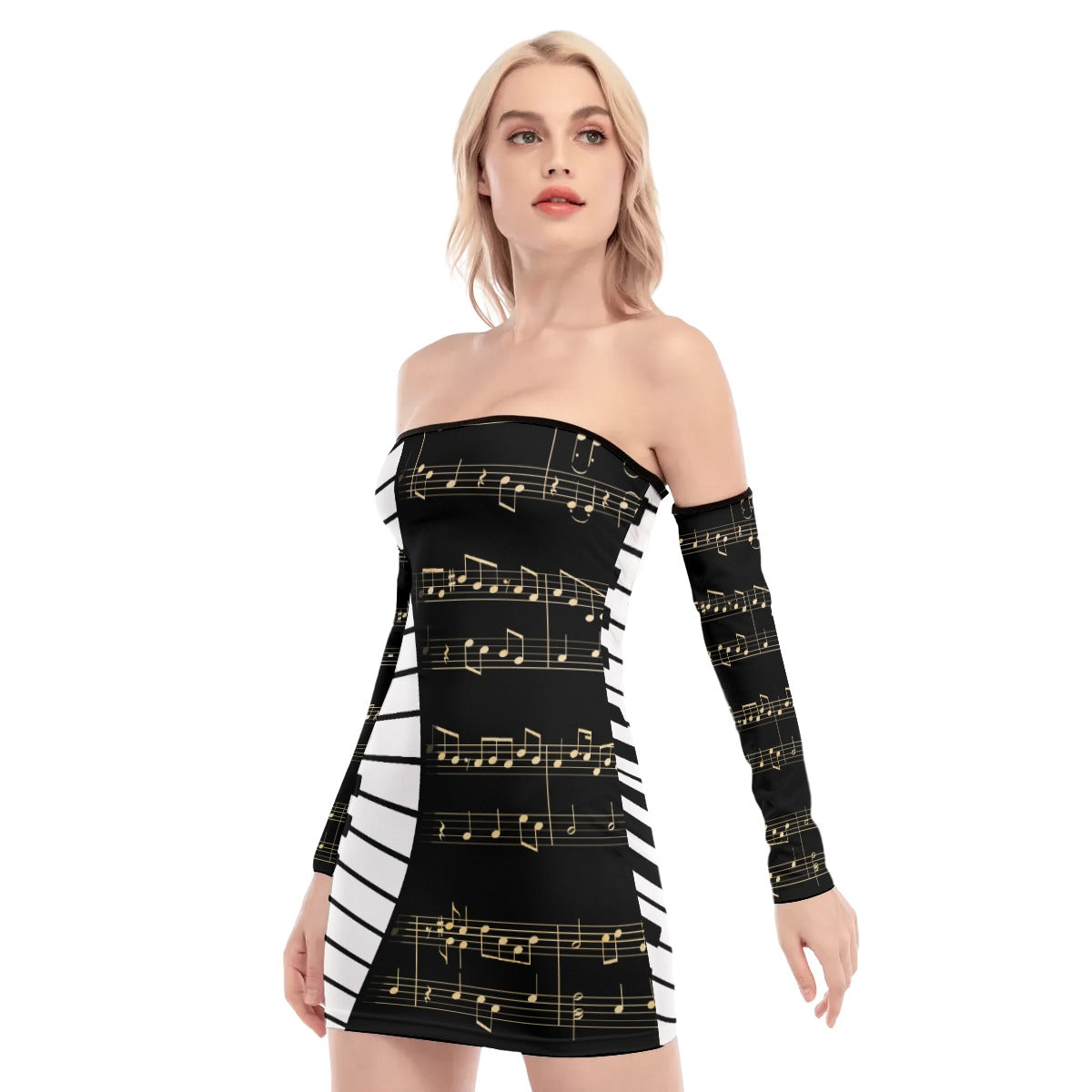 Piano Keys Music Off-shoulder