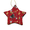 Pentagram Shape Christmas Ceramic Pendant