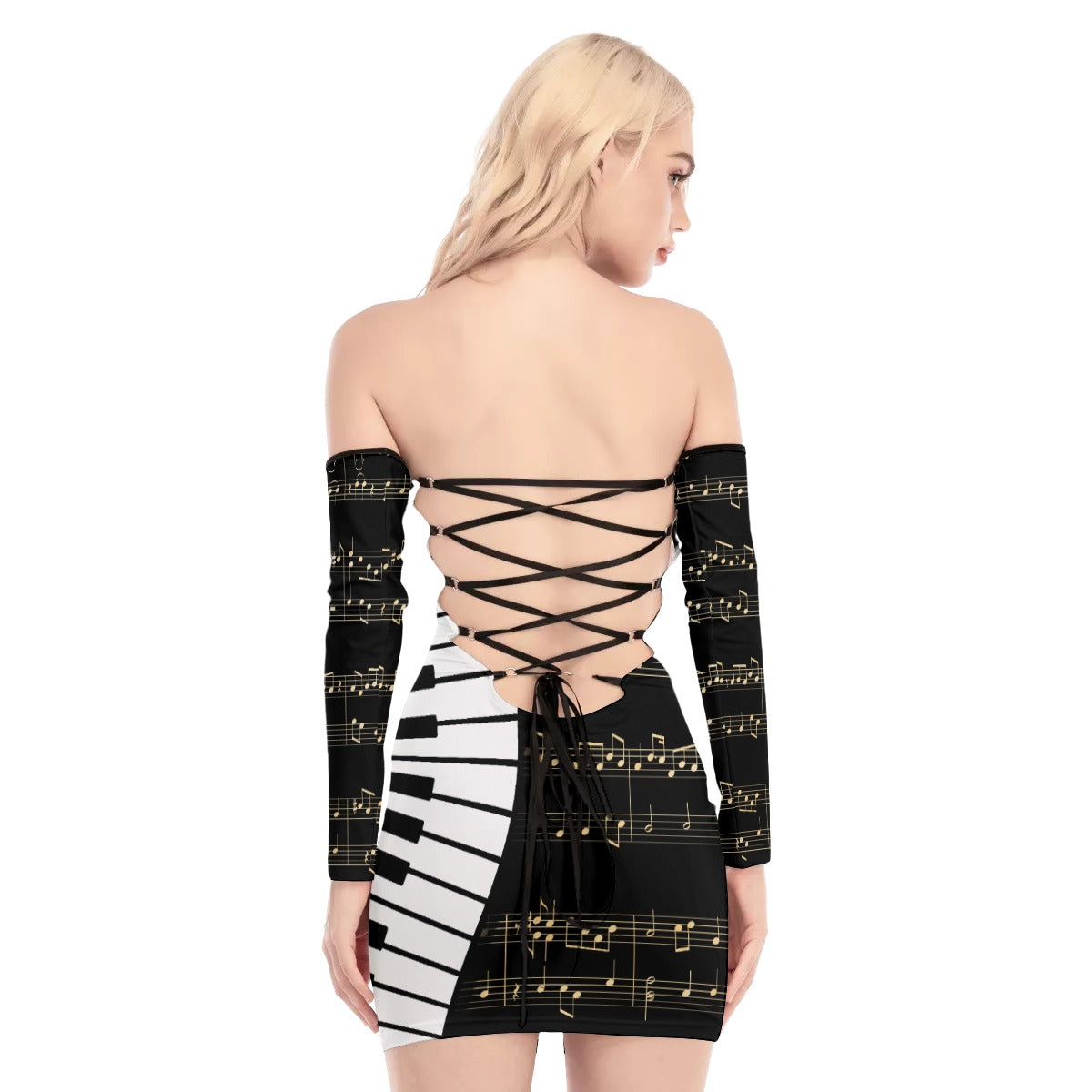 Piano Keys Music Off-shoulder