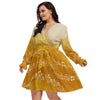 Musical Yellow Plus Size Dress