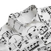 Music Sheet White Long Sleeve Shirt