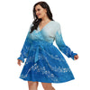 Musical Blue Plus Size Dress