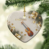 Heart Shaped Christmas Ceramic Pendant