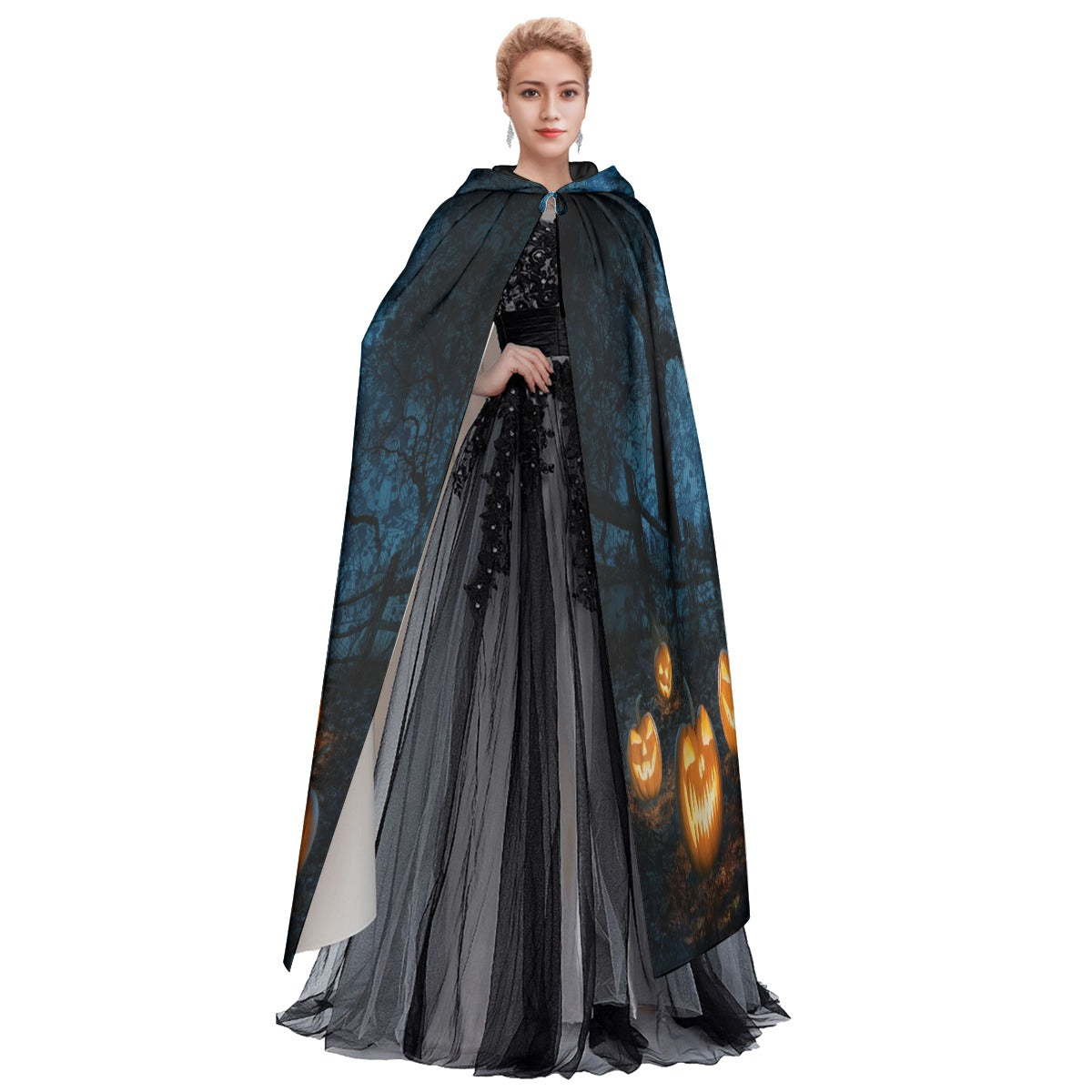 Music Notes Hooded Cloak