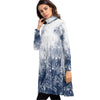 All-Over Print Women's High Neck Dress With Long Sleeve