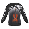 Violin Art Black Sweatshirt