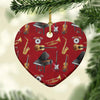 Heart Shaped Christmas Ceramic Pendant