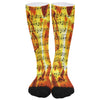 Music Notes Flame Socks