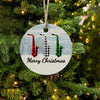 Round Christmas Ceramic endant