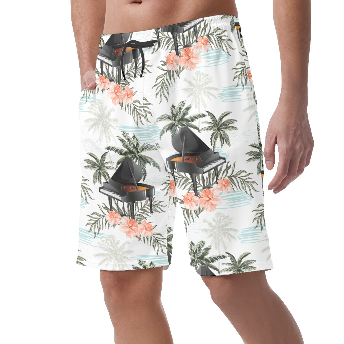 Piano Coconut Trees Casual Shorts
