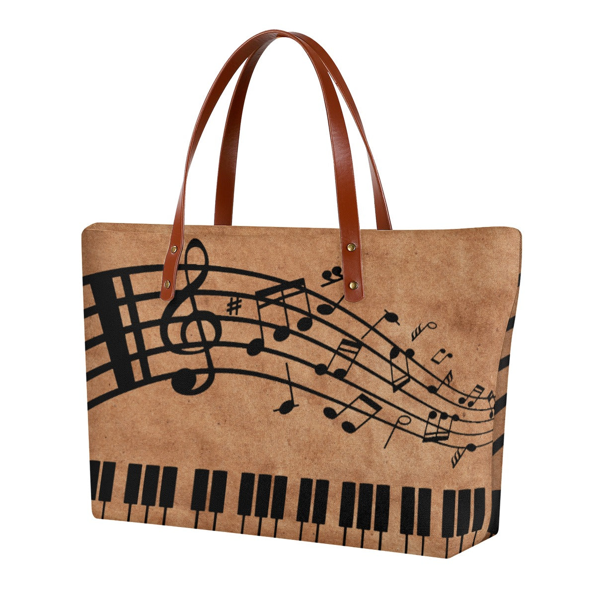 Piano Music Notes Tote Bag