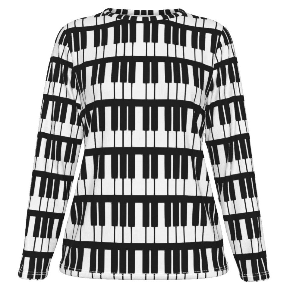 Piano Keys Pattern Oversized T-Shirt