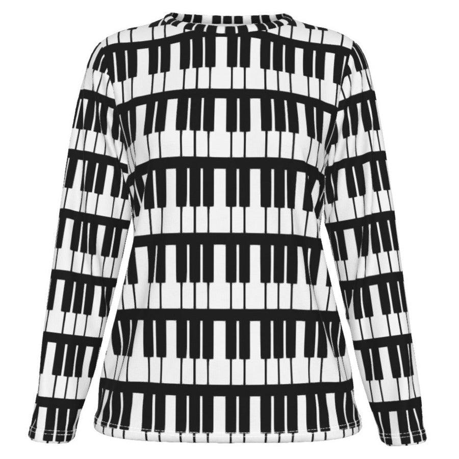 Piano Keys Pattern Oversized T-Shirt