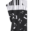 Piano Music Notes Black T-Shirt