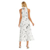 Musical White Halter Dress