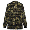 Gold Music Sheet Long Sleeve Shirt