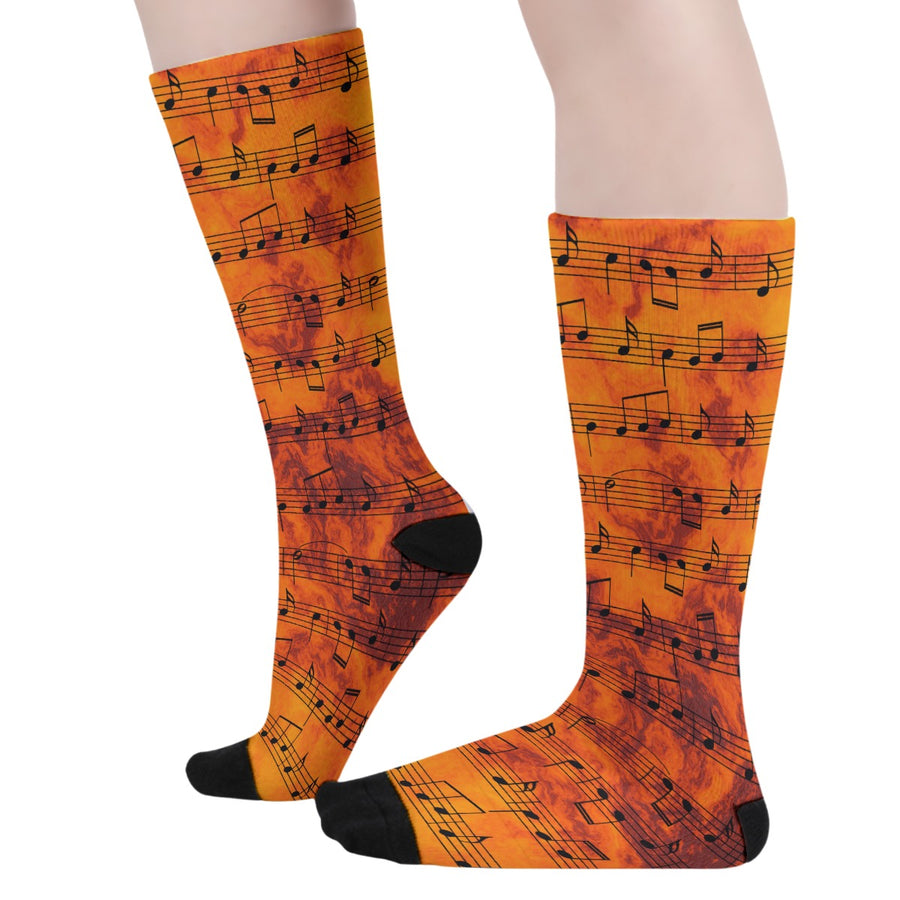 Music Notes Lava Socks