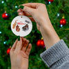 Round Christmas Ceramic endant