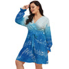 Musical Blue Plus Size Dress