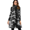 All-Over Print Women's High Neck Dress With Long Sleeve