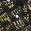 Gold Music Sheet Long Sleeve Shirt