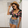 Guitar Hibiscus Cropped Top