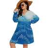 Musical Blue Plus Size Dress