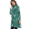 Music Notes Christmas Green Neck Dress