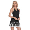 Music Piano Keys Round Neck Dress