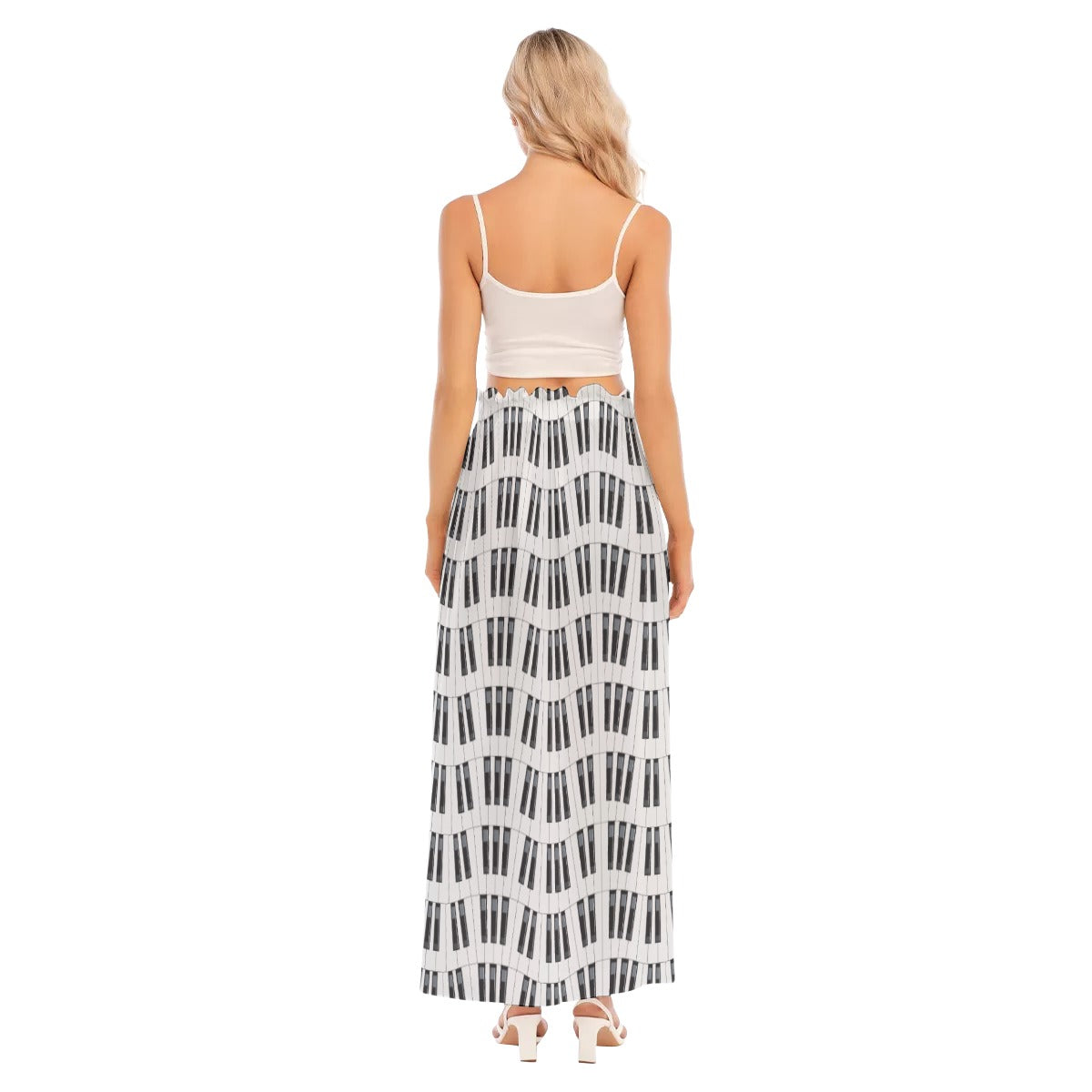 Piano Keys Split Skirt