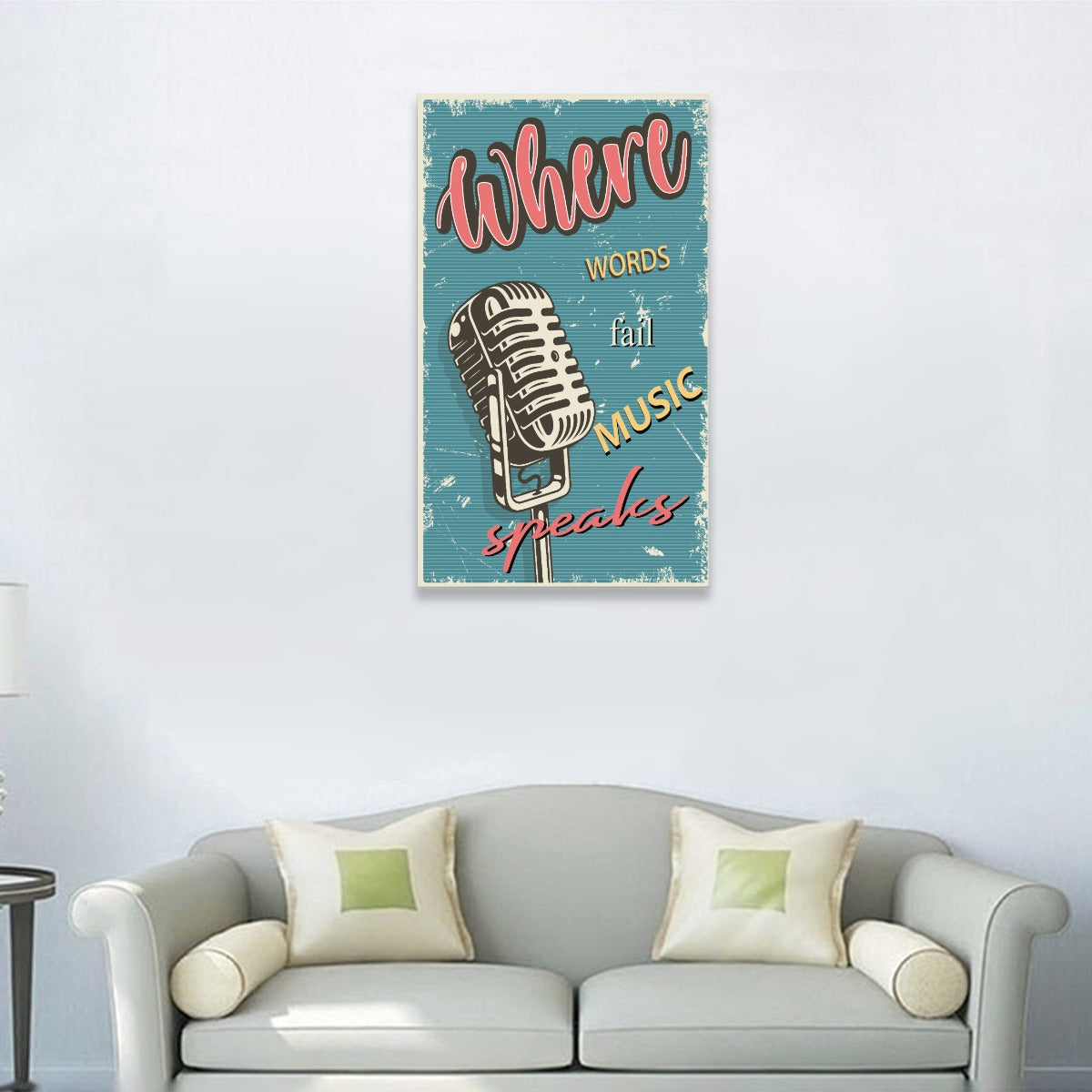 Music Speaks Mural With Frame