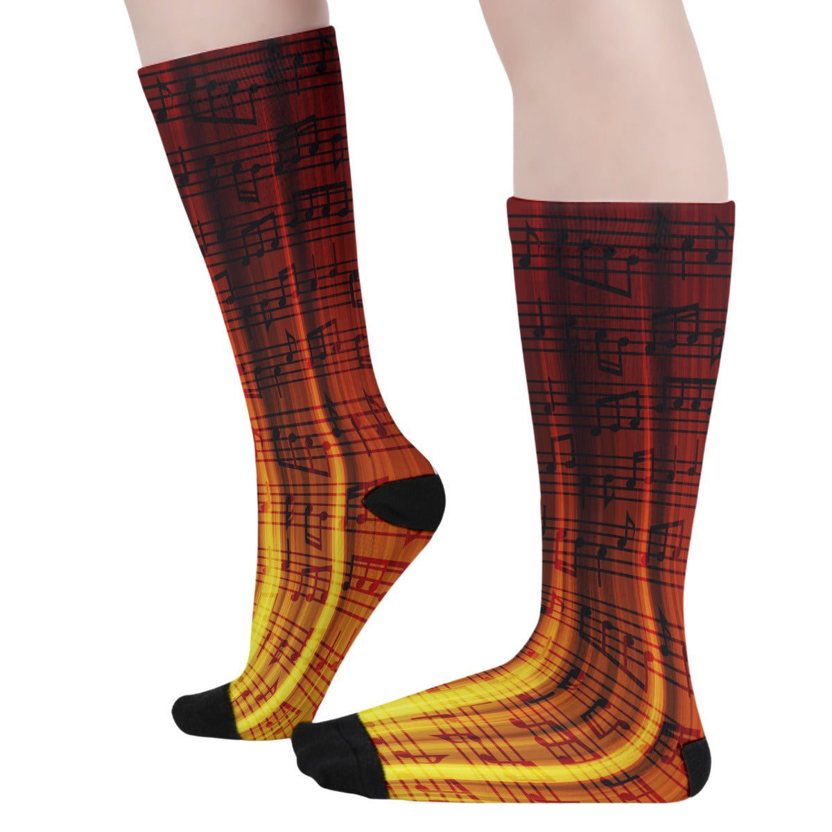Musical Fire Flame Long Socks
