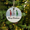 Round Christmas Ceramic endant