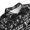 Music Sheet Black Long Sleeve Shirt