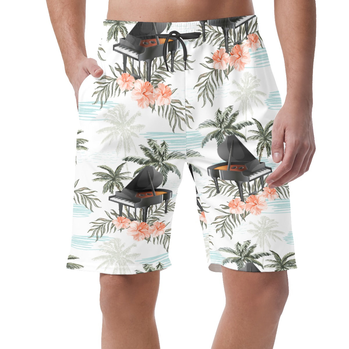 Piano Coconut Trees Casual Shorts