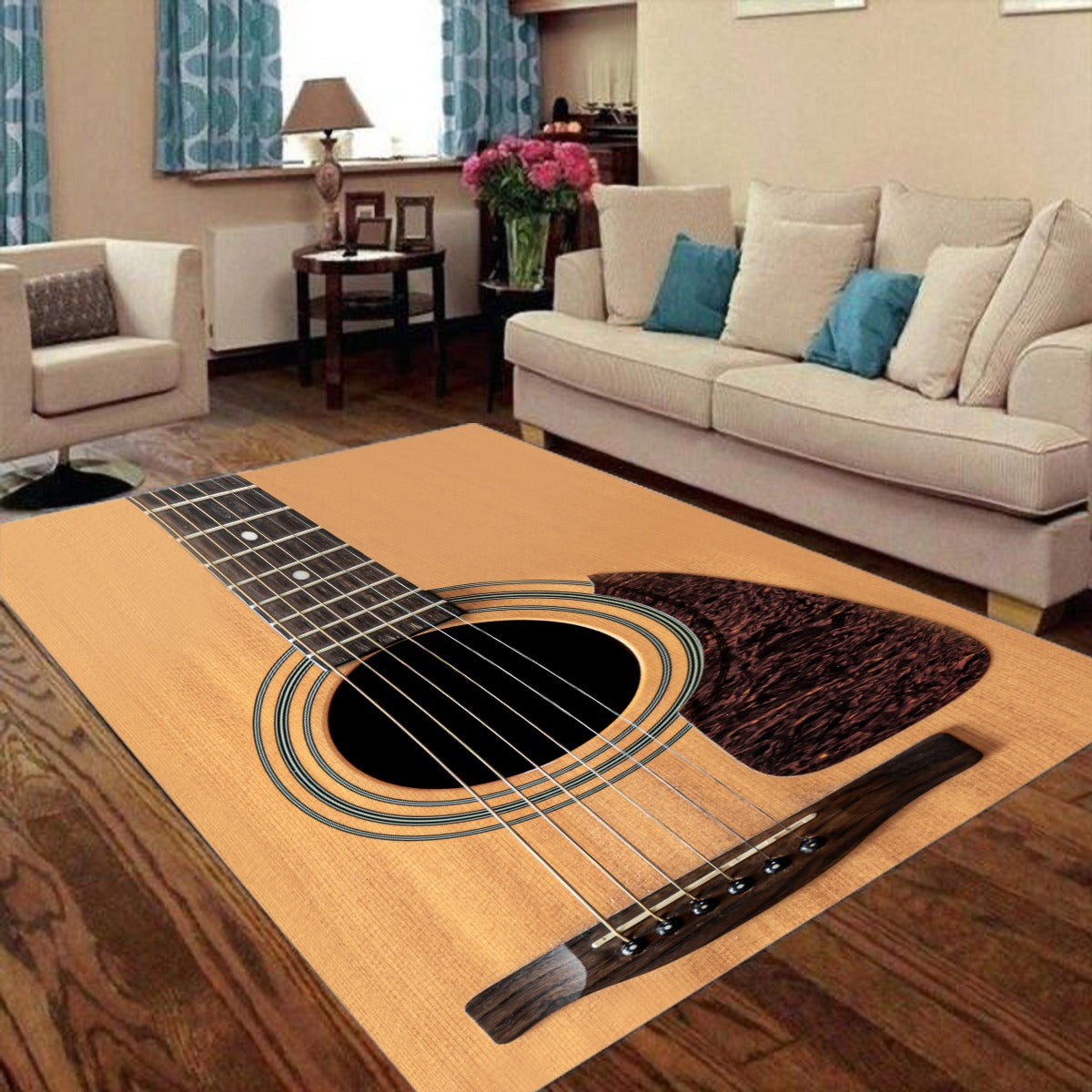 Wooden Guitar Floor Mat
