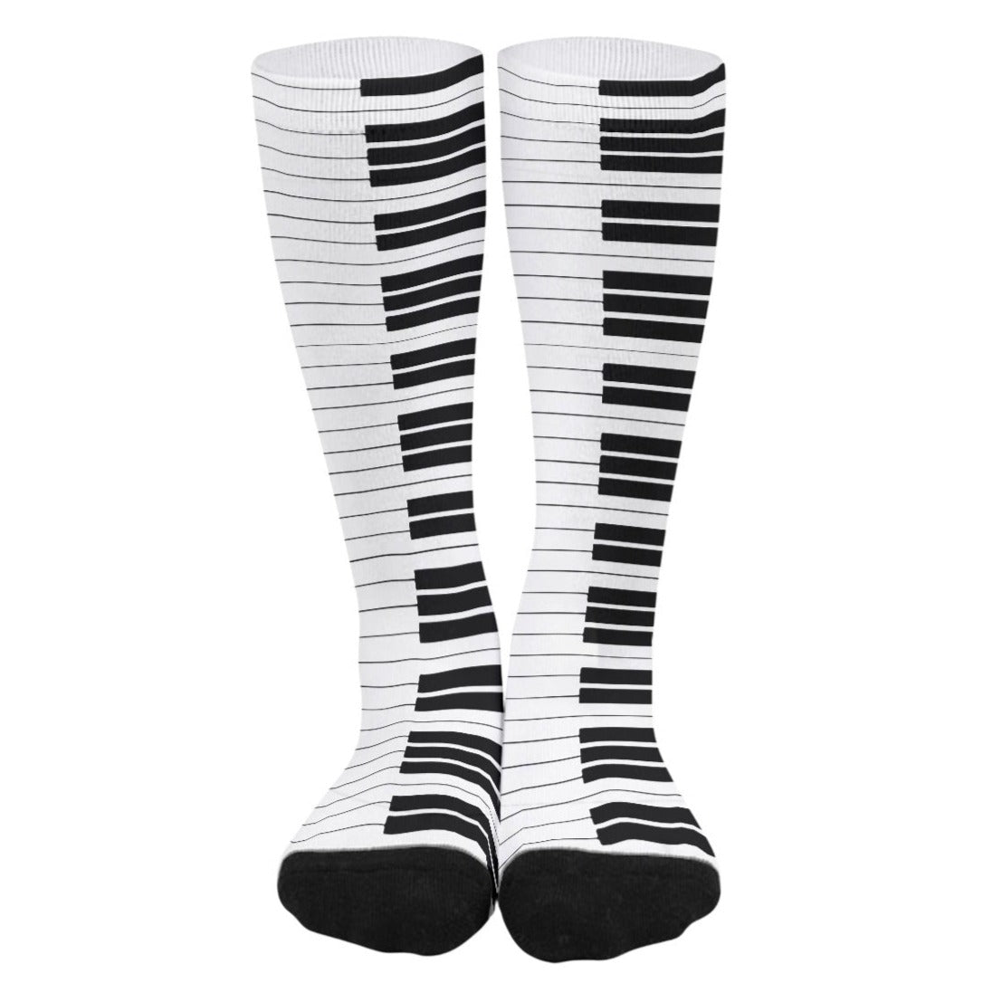 Piano Keys Long Socks
