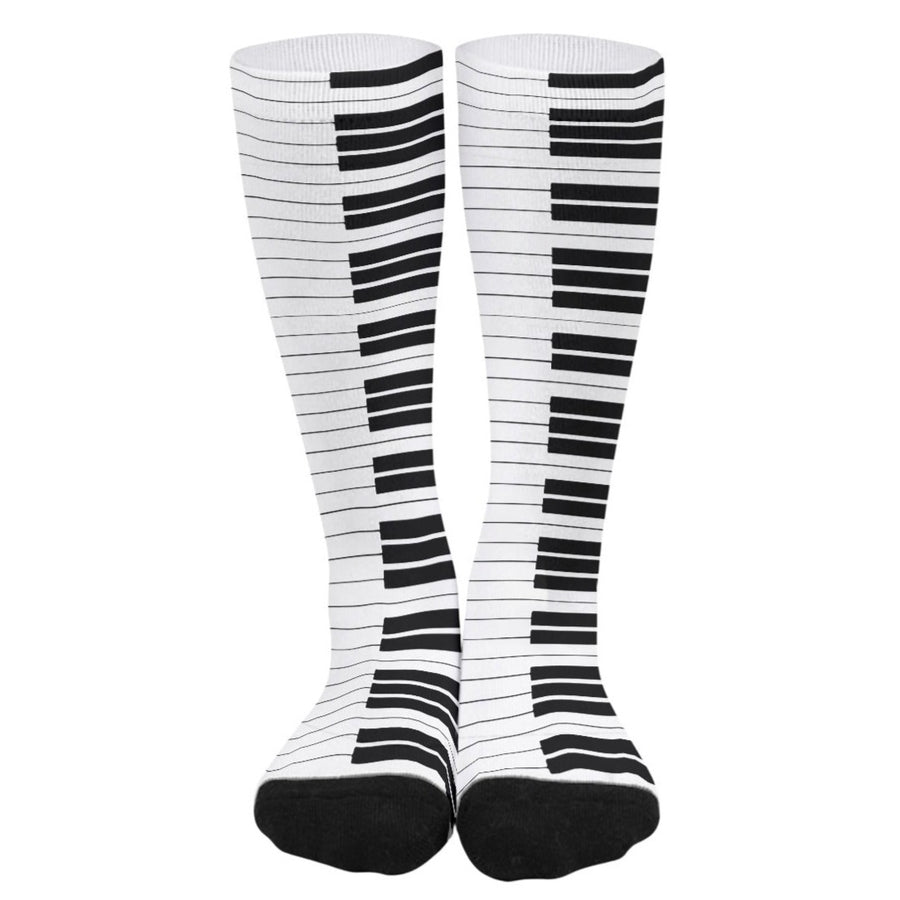 Piano Keys Long Socks