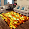 Music Notes Flame Floor Mat